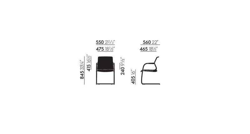 Unix Office Chair - Cantilever Base Office Chair Vitra 