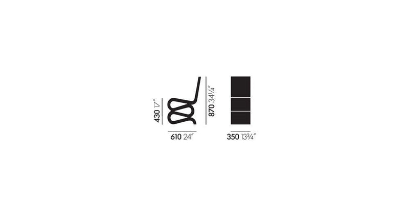 Wiggle Side Chair Side/Dining Vitra 
