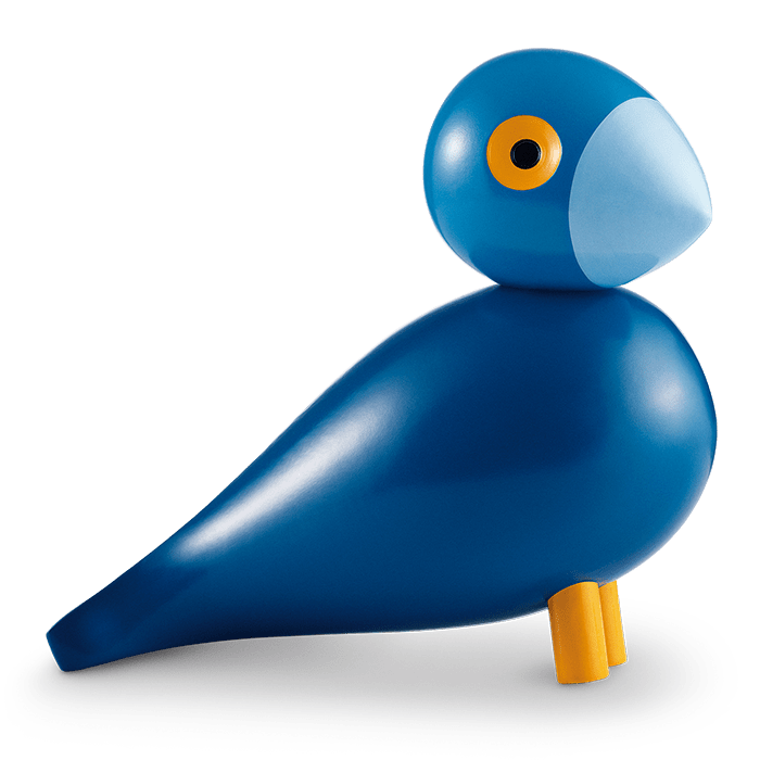 Kay Bojesen Songbird, Painted Beech, Medium (Blue)
