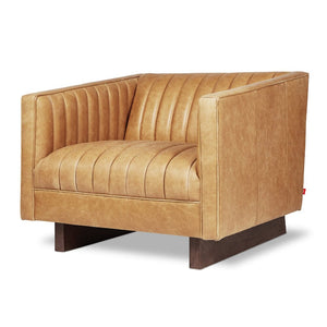 Wallace Chair lounge Gus Modern Canyon Whiskey Leather 
