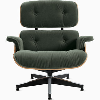 Eames Lounge Chair in Mohair Supreme - Tall + $500.00 / Santos Palisander + $1600.0 / Mohair Supreme Armory