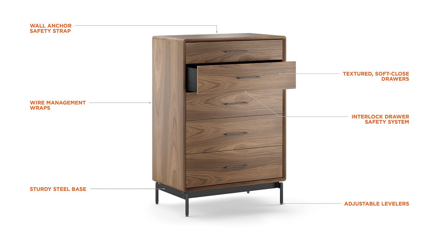 LINQ 9185 5-Drawer Chest storage BDI 