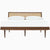 Nelson Thin Edge Bed - Wood Taper Legs Beds herman miller California King Size Natural Cane Headboard Walnut Frame & Legs Finish