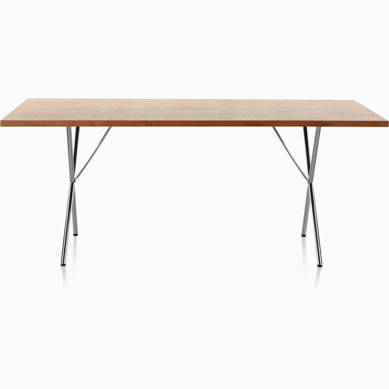 Nelson X-Leg Table with Veneer Top Dining Tables herman miller 