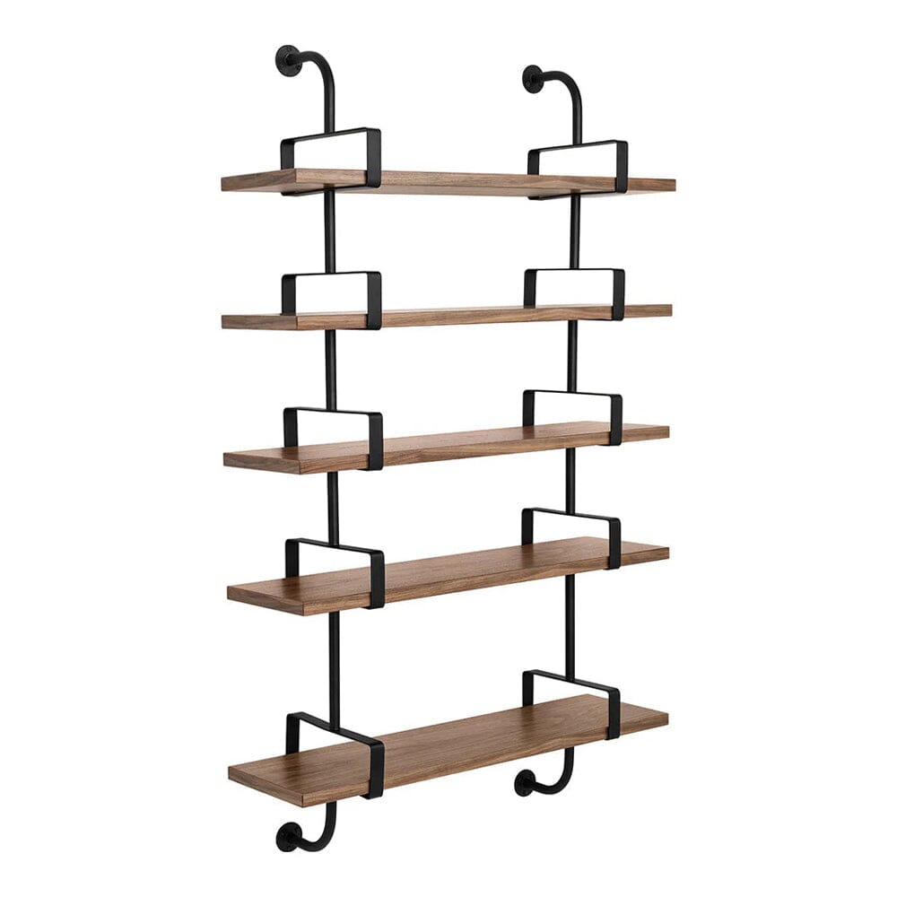 Demon Shelf storage Gubi American Walnut Small 5 Shelves