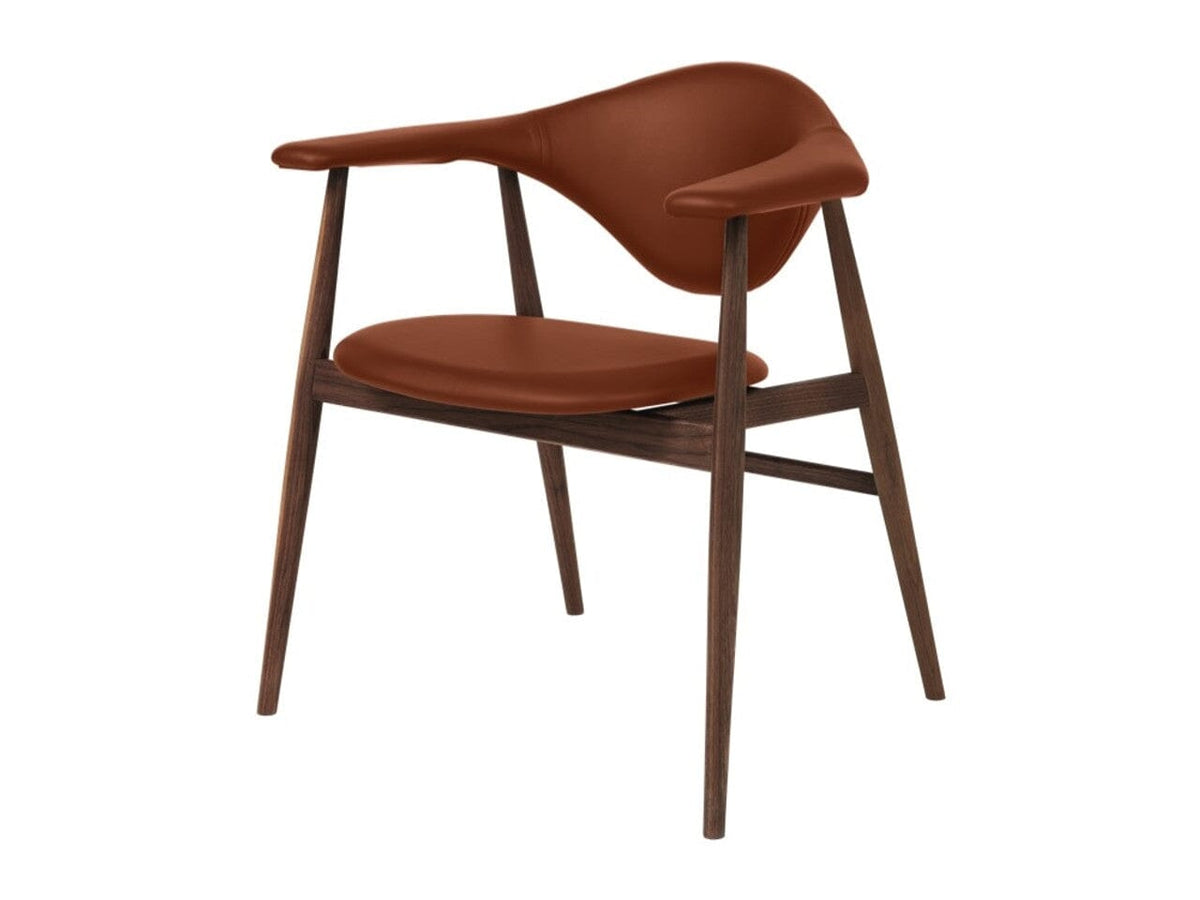 Masculo Dining Chair - Wood Base Dining Chair Gubi 
