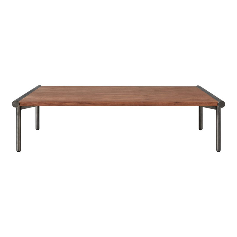 Manifold Rectangle Coffee Table Coffee table Gus Modern Walnut/Pewter 