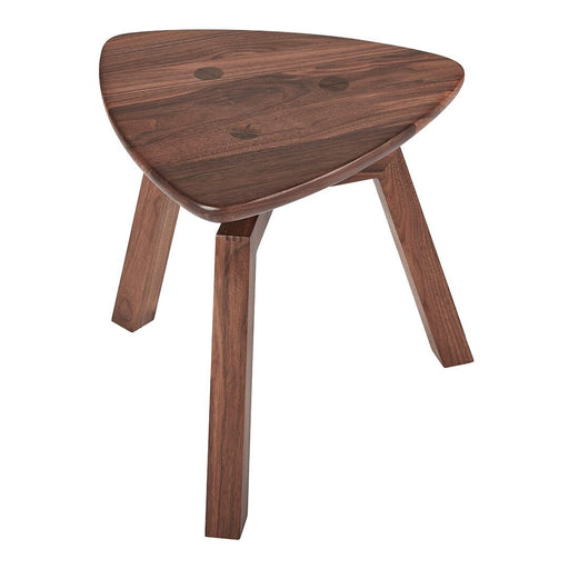 Solana Triangular End Table End table Gus Modern Walnut 