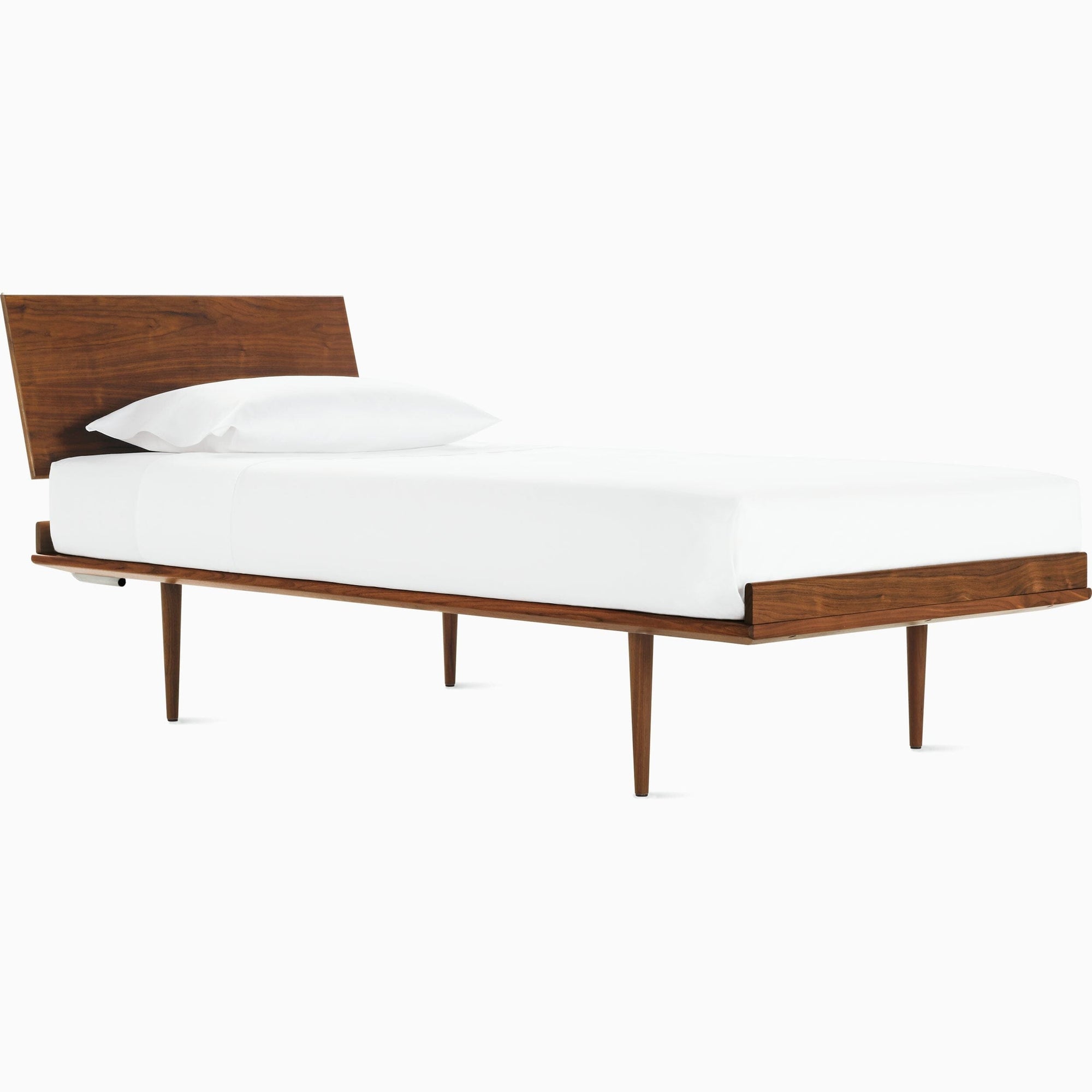 Nelson Thin Edge Bed - Wood Taper Legs - CA Modern Home