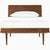 Nelson Thin Edge Bed - Wood Taper Legs Beds herman miller Twin Size Veneer Headboard Walnut Frame & Legs Finish