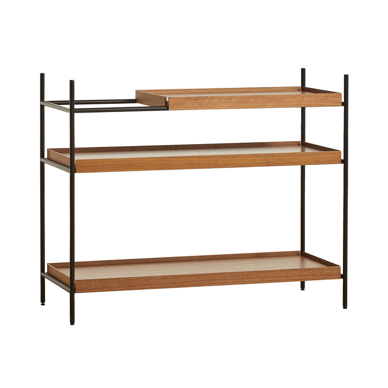 Tray Shelf - Low Shelves Woud 1 Short Walnut + 2 Walnut 