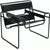 Wassily Chair lounge chair Knoll Belting Leather - Black Black 