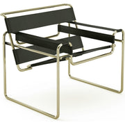 Wassily Chair lounge chair Knoll Belting Leather - Deep Green Gold 