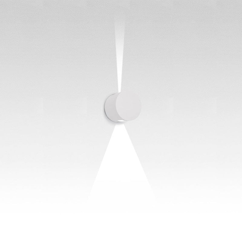 Effetto Round Outdoor Wall Light Wall Lights Artemide 1 Large Beam + 1 Narrow Beam White 