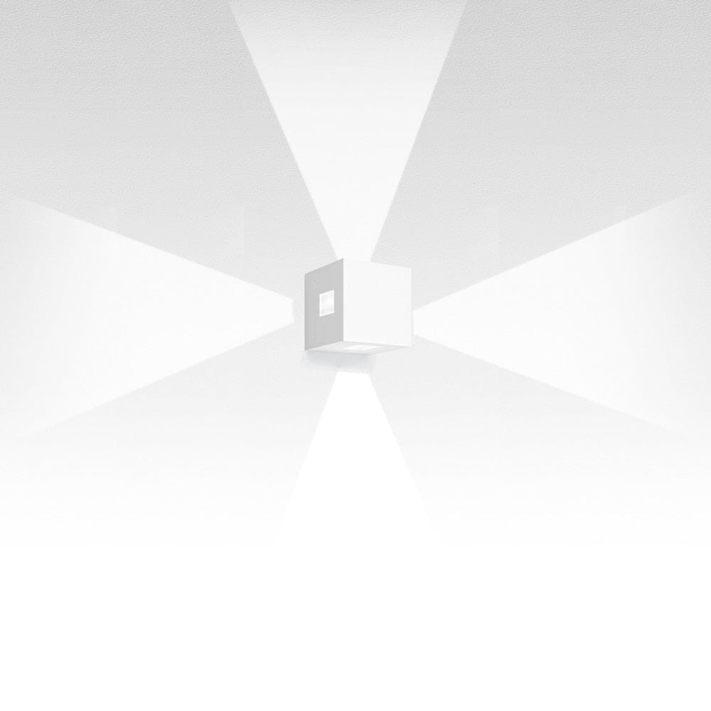 Effetto Square Outdoor Wall Light Outdoor Lighting Artemide 4 Large Beams White 