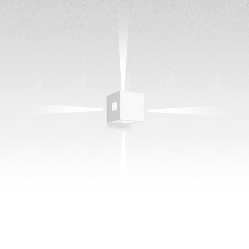 Effetto Square Outdoor Wall Light Outdoor Lighting Artemide 4 Narrow Beams White 