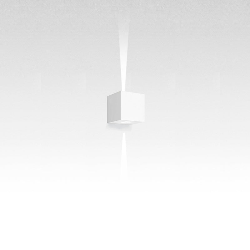 Effetto Square Outdoor Wall Light Outdoor Lighting Artemide 2 Narrow Beams White 