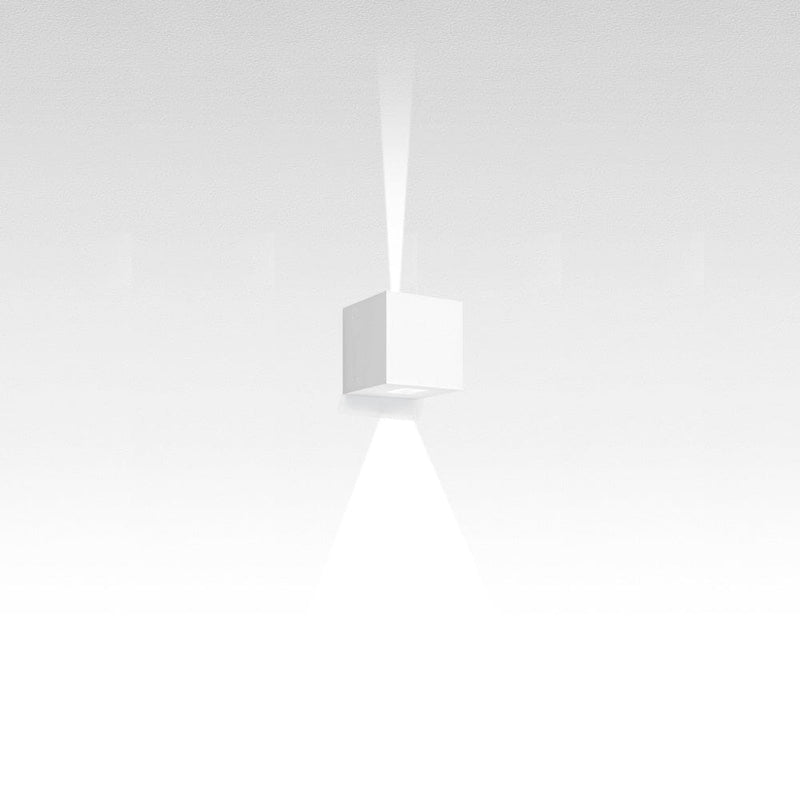 Effetto Square Outdoor Wall Light Outdoor Lighting Artemide 1 Narrow+1 Large Beam White 