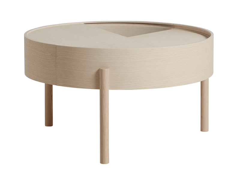 Arc Coffee Table Coffee table Woud Small White Pigmented Ash 