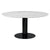 2.0 Round Dining Table Dining Tables Gubi Small Black base White Carrara Marble