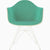 Eames Molded Plastic Upholstered  Arm Chair with Wire Base