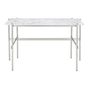 TS Desk Desk's Gubi White Carrara Marble Polished Steel 