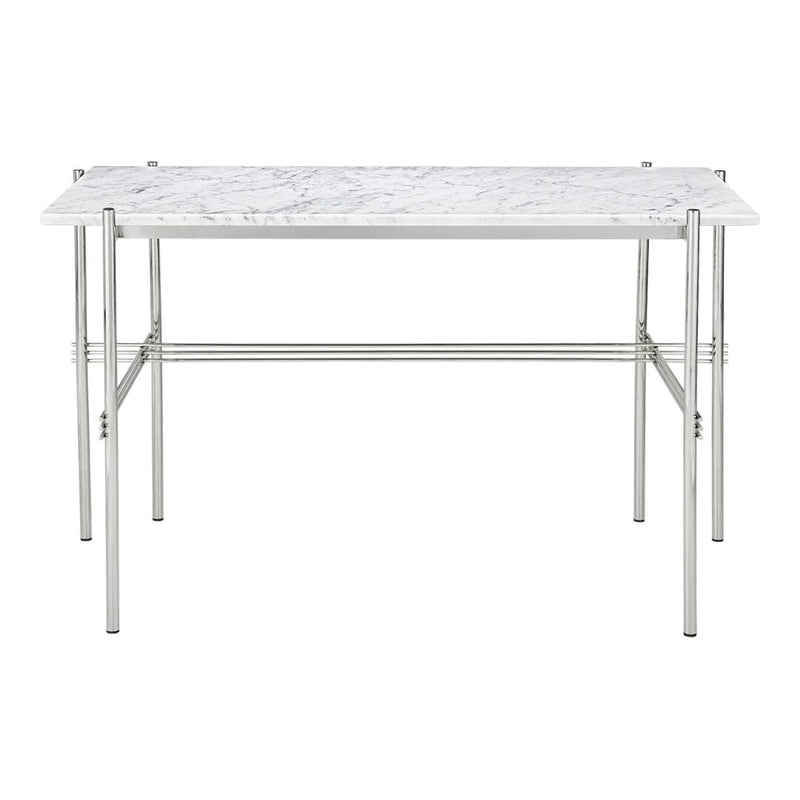 TS Desk Desk's Gubi White Carrara Marble Polished Steel 
