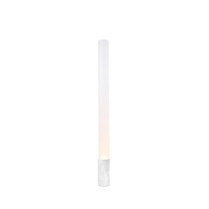 Elise Marble Floor Lamp Floor Lamps Pablo 60" Frosted white shade / Carrera White Marble base 