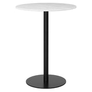 1.0 Bar Table bar height tables Gubi Large Black base White Carrara Marble