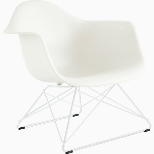 Eames Molded Plastic Low Wire Base Armchair lounge chair herman miller White White 
