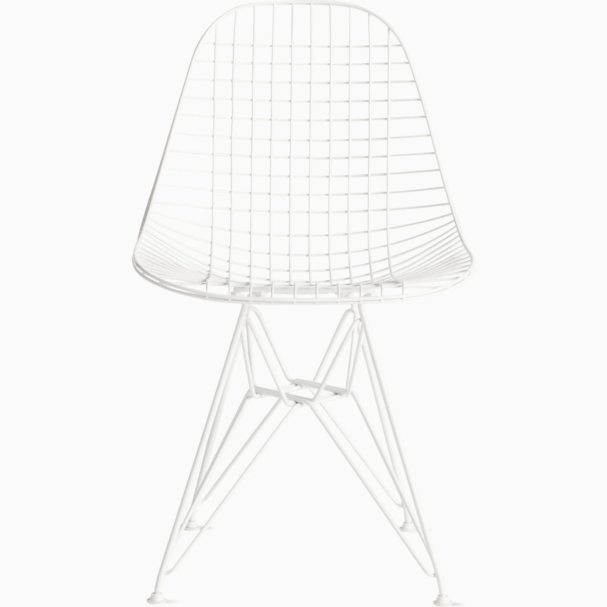 Eames Wire Chair Side/Dining herman miller White Standard Glides 