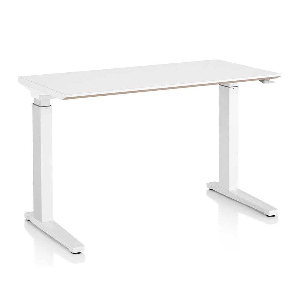 Nevi Sit-to-Stand Rectangular Table with C-Foot Desk herman miller 