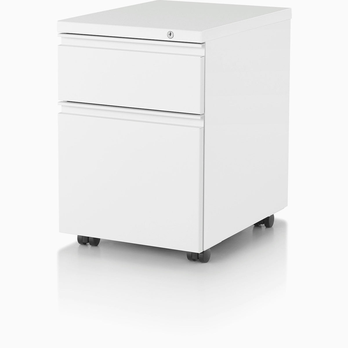 Tu W-Pull Mobile Pedestal storage herman miller Box/File Configuration White Surface Finish Full-Extension Ball-Bearing