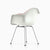 Eames Molded Plastic Upholstered Armchair with 4-Leg Base Side/Dining herman miller 