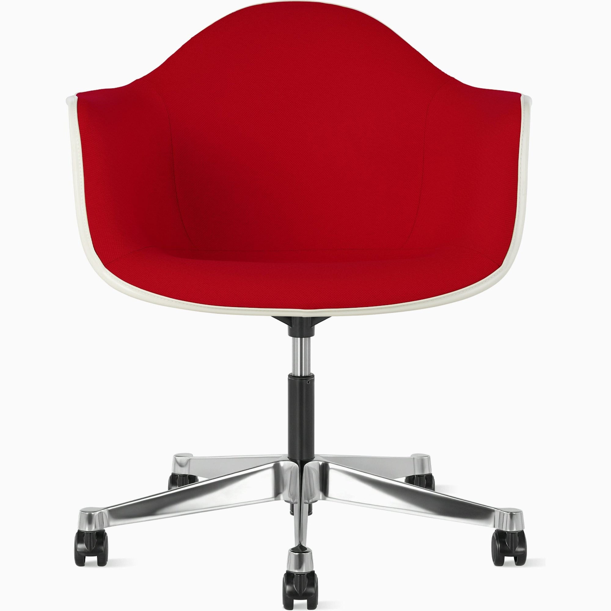 Eames Molded Upholstered Armchair with Task Base task chair herman miller 