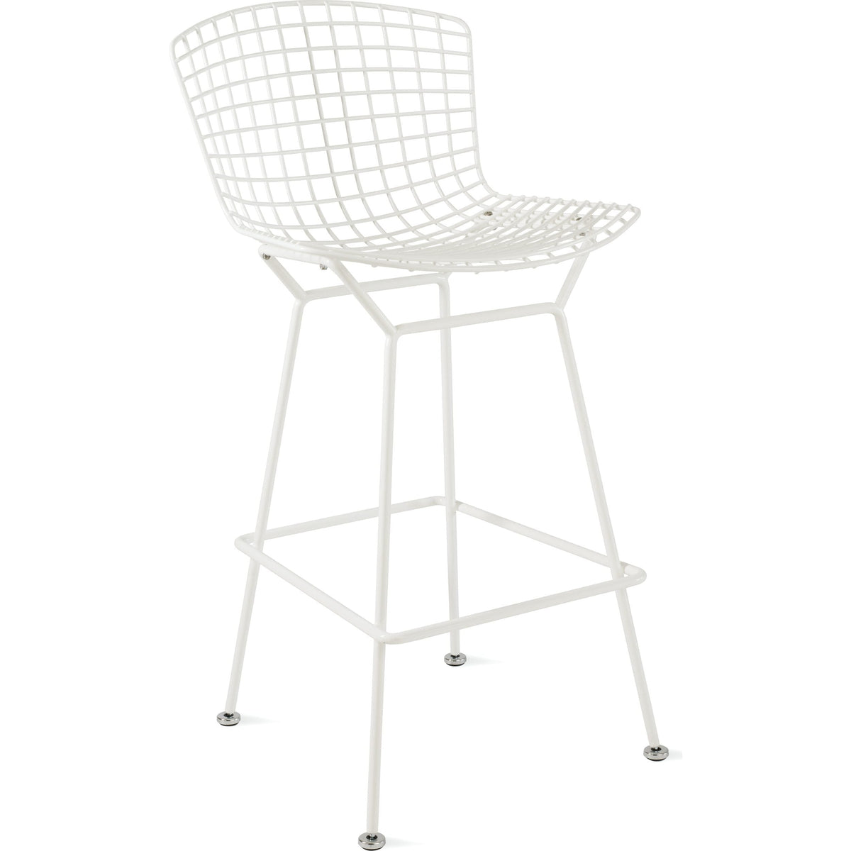 Bertoia Stool - Unupholstered Stools Knoll White Bar Height 