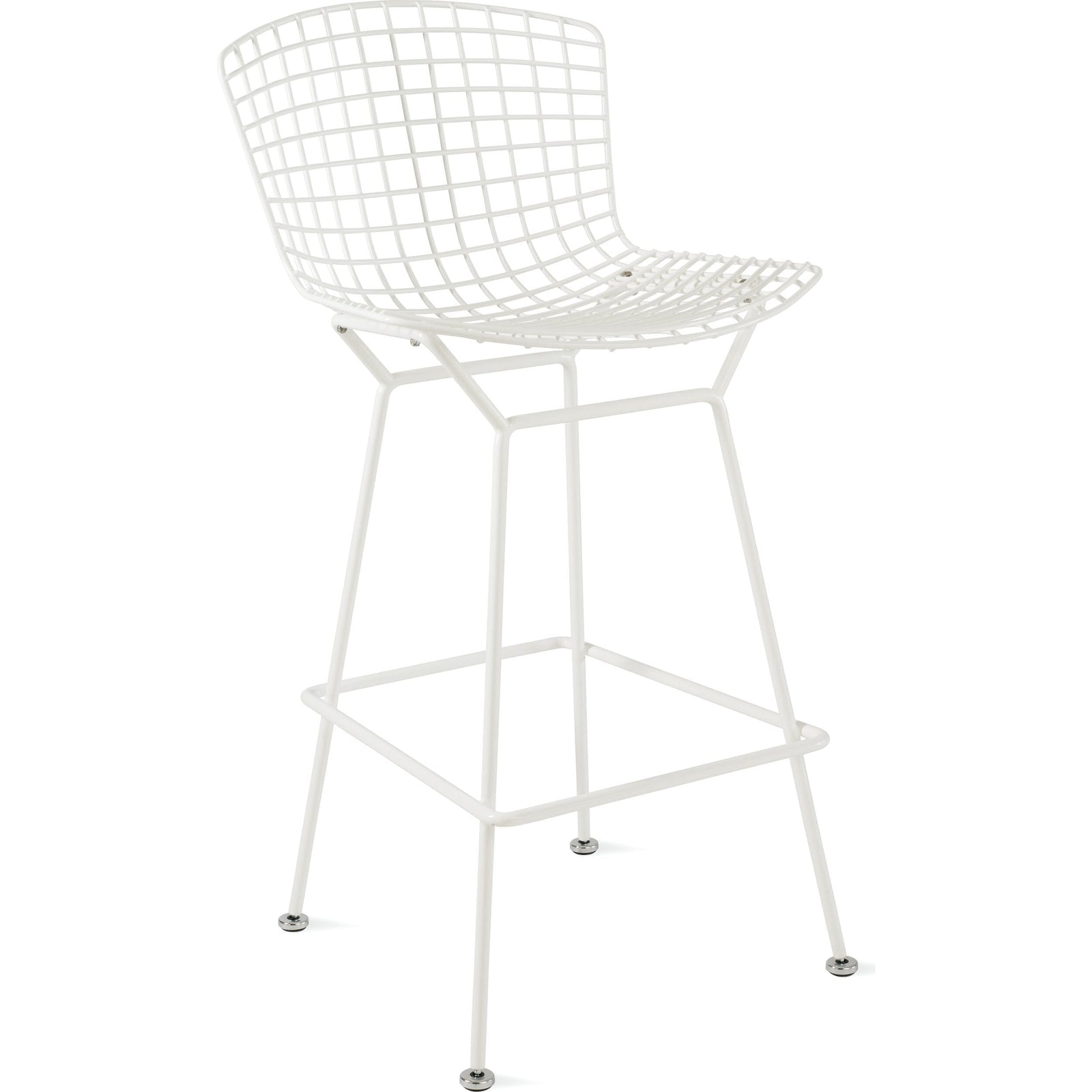 Bertoia Stool - Unupholstered Stools Knoll White Bar Height 