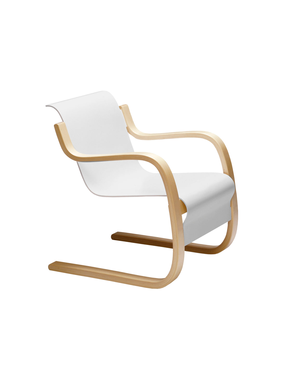 Armchair 42 lounge chair Artek Seat Lacquered White 