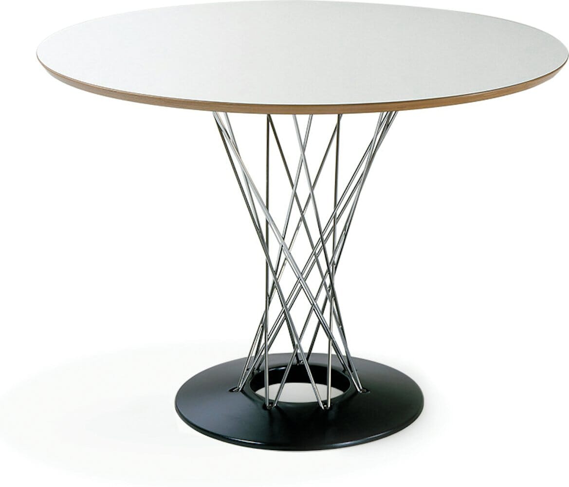 Noguchi Cyclone Dining Table Dining Tables Knoll White Laminate 42&quot; diameter 