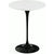 Saarinen Side Table - 16" Round side/end table Knoll Black White laminate, Satin finish 