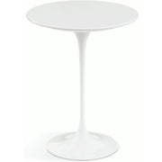 Saarinen Side Table - 16" Round side/end table Knoll White White laminate, Satin finish 