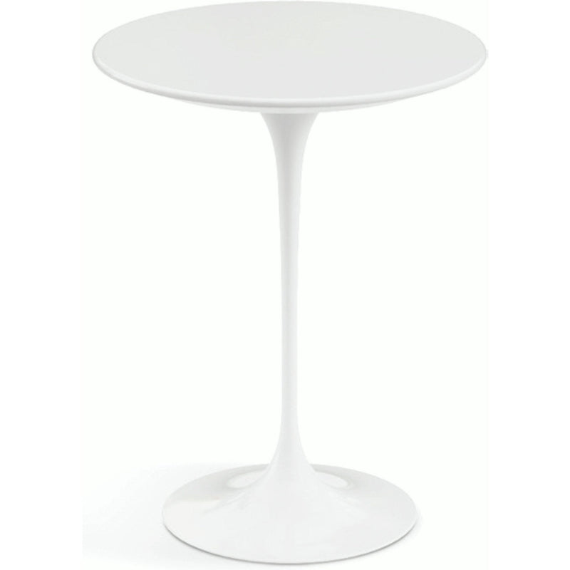 Saarinen Side Table - 16" Round side/end table Knoll White White laminate, Satin finish 