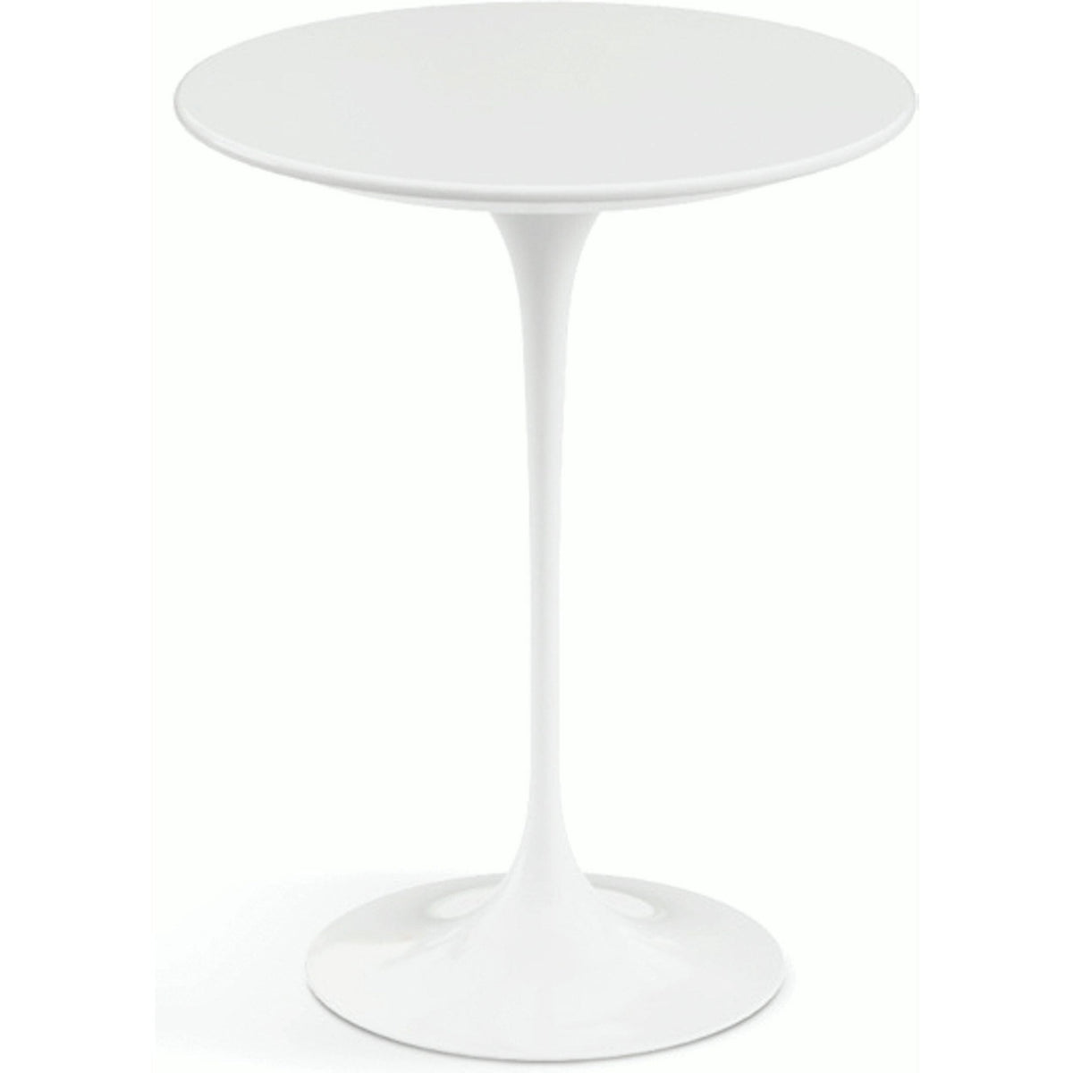 Saarinen Side Table - 16" Round side/end table Knoll White White laminate, Satin finish 