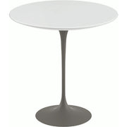 Saarinen Side Table - 20” Round side/end table Knoll Grey White laminate, Satin finish 