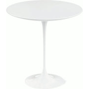 Saarinen Side Table - 20” Round side/end table Knoll White White laminate, Satin finish 