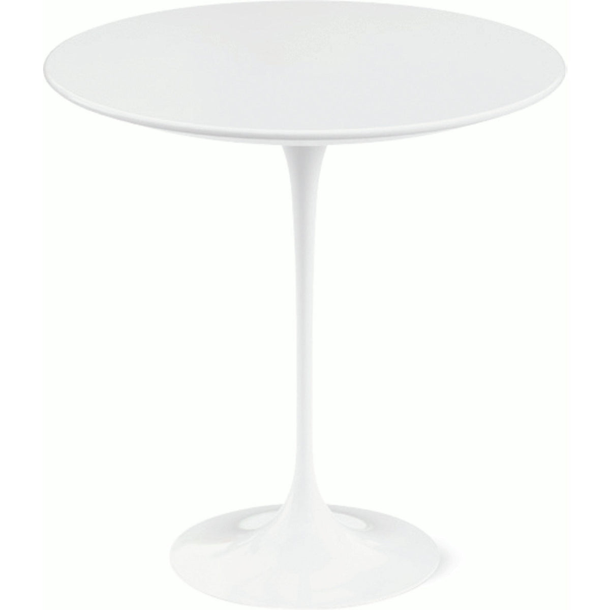 Saarinen Side Table - 20” Round side/end table Knoll White White laminate, Satin finish 