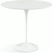 Saarinen Side Table - 22” Oval side/end table Knoll White White laminate, Satin finish 