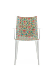 H.H.H. Dining Armchair Armchair Kartell Moon flower - white / lichen 