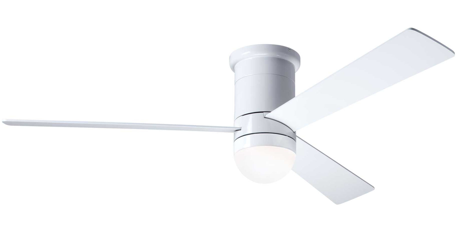 Cirrus Flush DC Ceiling Fan Ceiling Fans Modern Fan Co Gloss White White Wall Control With 17w LED