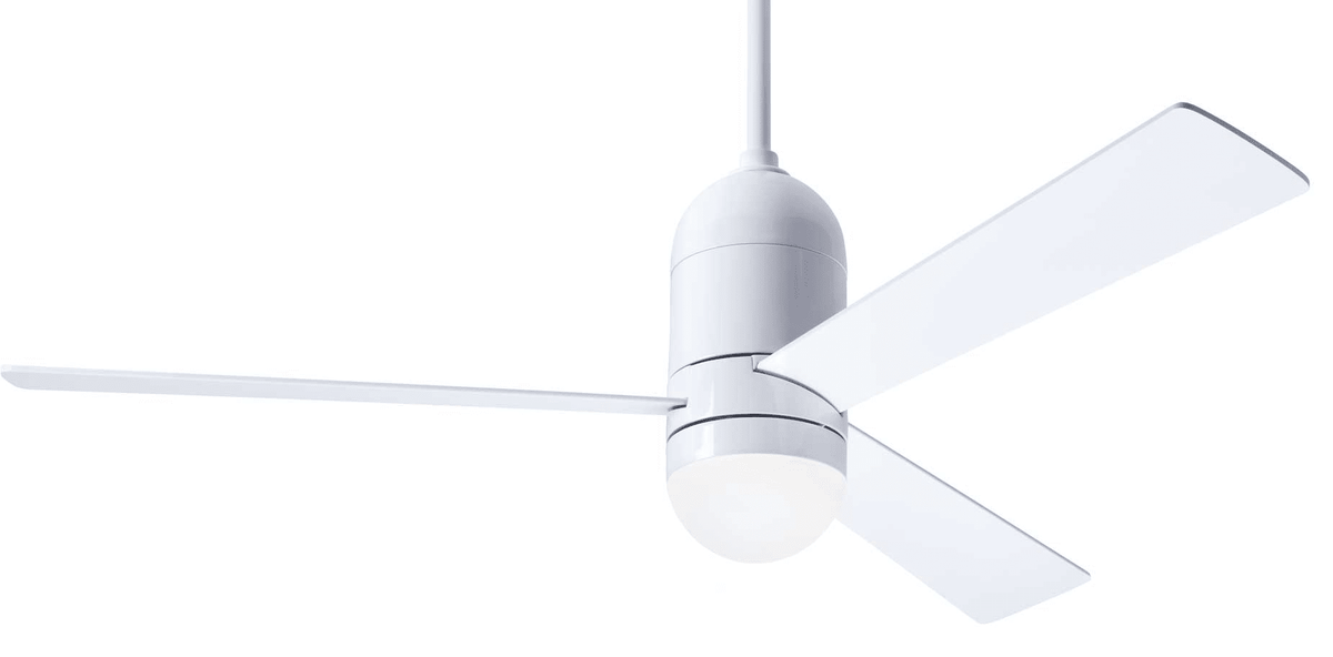 Cirrus DC Ceiling Fan Ceiling Fans Modern Fan Co Gloss White White Wall Control With 17w LED
